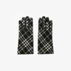 Burberry Check Wool Cashmere Gloves In Gray