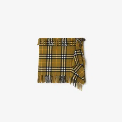 BURBERRY BURBERRY CHECK WOOL CASHMERE SCARF SKIRT