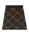 Burberry Embroidered Stretch Wool Blend Mini Skirt In Brown