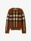 BURBERRY Check Wool Cashmere Sweater