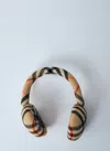 Burberry Men Check Wool Earmuffs In Neutral