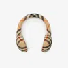 Burberry Check Wool-blend Earmuffs In Sand