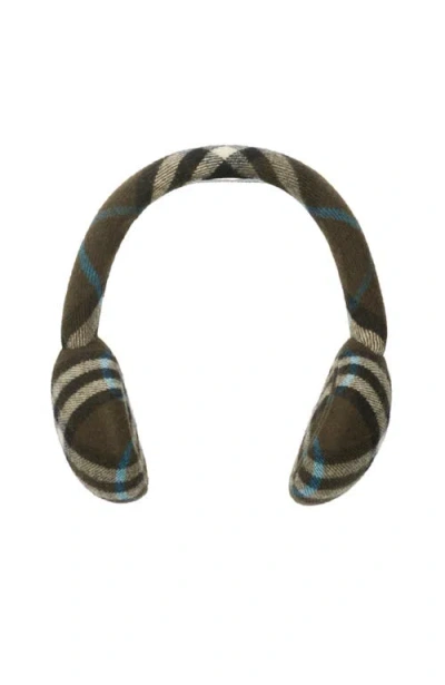 Burberry Check Wool Earmuffs In Snug Ip Check