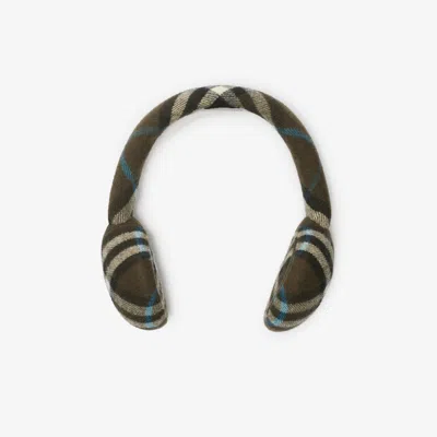 Burberry Check Wool Earmuffs In Snug Ip Check