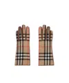 Burberry Check-pattern Gloves In Neutral