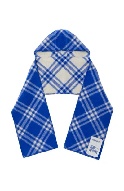 Burberry Check-pattern Wool Scarf In Knight