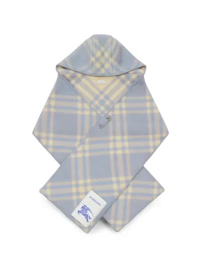 Burberry Check Wool Hooded Scarf In Multi