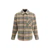 Burberry Men Check Wool Jacket In Brown