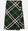 Burberry Check-pattern Wool Skirt In Ivy Ip Check