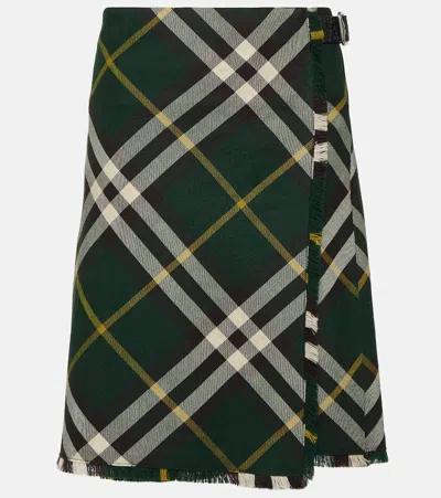 BURBERRY CHECK WOOL KILT