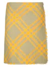 Burberry Multicolor Check-pattern Frayed Kilt In Multicolor