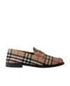 Burberry Hackney Check Penny Loafers In Black