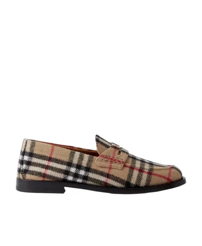 BURBERRY BURBERRY CHECKED SLIP-ON LOAFERS