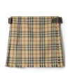 Burberry Check-fringed Mini Kilt In Brown