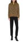 Burberry Check Wool Mohair Blend Cardigan