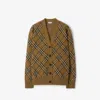 BURBERRY BURBERRY CHECK WOOL MOHAIR BLEND CARDIGAN