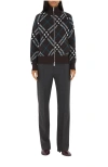 Burberry Check Wool Mohair Blend Jacket