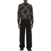 Burberry Wool Argyle Crew Neck Sweater