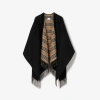 BURBERRY BURBERRY CHECK WOOL REVERSIBLE CAPE