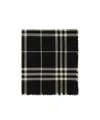 Burberry Check Wool Scarf In Black