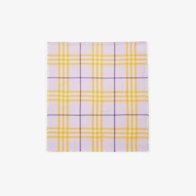 Burberry Check Wool Scarf In Haze