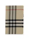 Burberry Check Wool Scarf In Multi