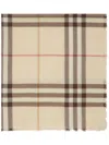 Burberry Giant Check Wool Scarf In Neutrals