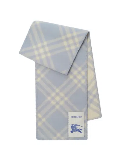 Burberry Check Wool Scarf In Pink