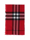 Burberry 'check' Wool Scarf In Red