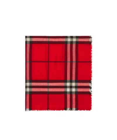 BURBERRY BURBERRY CHECKED FRAYED-EDGE SCARF