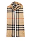 Burberry Cashmere Scarf Scarves And Foulards Beige In Brown