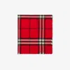 Burberry Wide Check Wool Scarf In Red