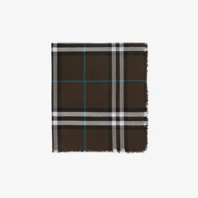 Burberry Check Wool Scarf In Snug