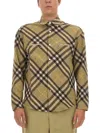 Burberry Wool Blend Checked Overshirt In Nude