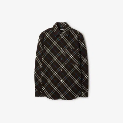 Burberry Checked Button-up Shirt In Grey