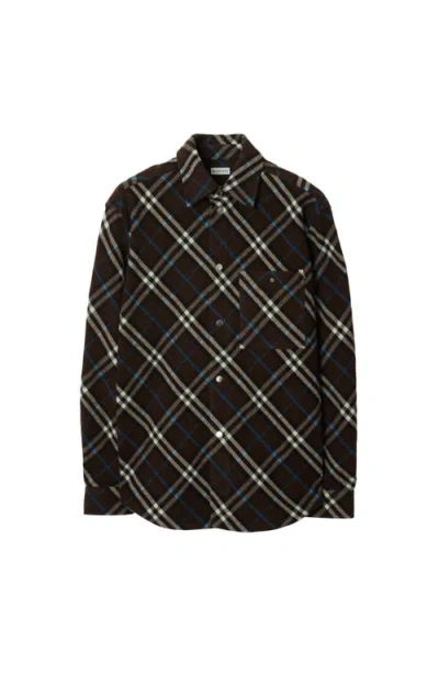Burberry Checked Button-up Shirt In Grey