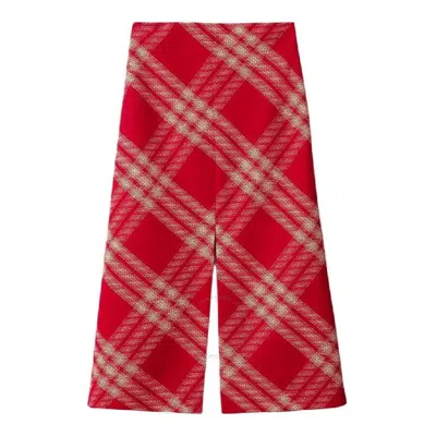 Burberry Check Wool Skirt