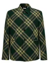 Burberry Check Wool Tailored Jacket In Brown