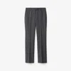 Burberry Check Wool Tailored Trousers In Multi