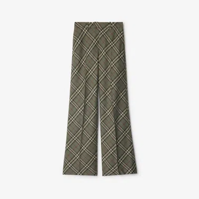 BURBERRY BURBERRY CHECK WOOL TAILORED TROUSERS