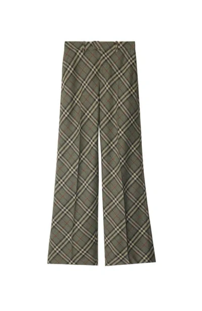 BURBERRY BURBERRY CHECK WOOL TAILORED TROUSERS