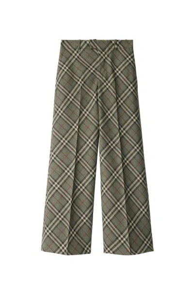 BURBERRY BURBERRY CHECK WOOL TAILORED TROUSERS