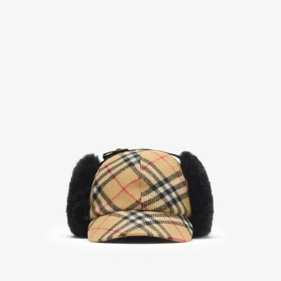 BURBERRY BURBERRY CHECK WOOL TRAPPER CAP