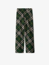 BURBERRY Check Wool Trousers