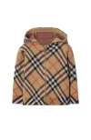 Burberry Vintage Check Wool Hoodie In Sand