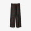 Burberry Check Zipper Pants In Tor