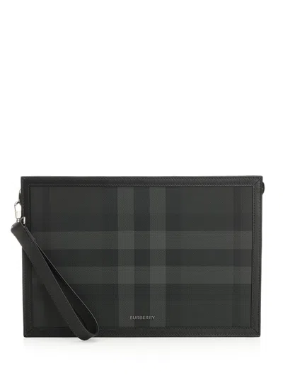 Burberry Check Zip Around Pouch Beauty Black