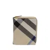 Burberry Checkered Leather Wallet