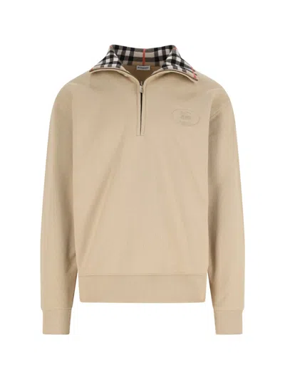BURBERRY 'CHECK' ZIP SWEATER