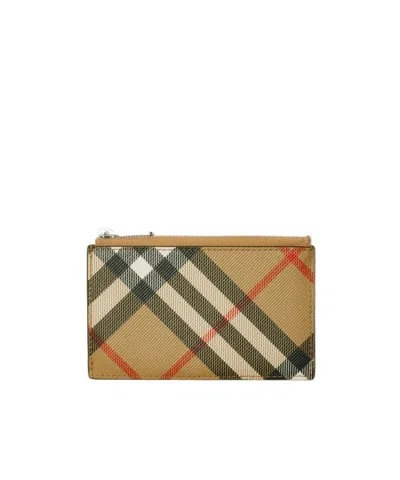 BURBERRY BURBERRY CHECKED ZIP-UP CARD HOLDER